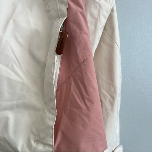 COLUMBIA CONVERTS Sportwear White Pink Zip Up Jacket Women's Size M Waterproof - Picture 6 of 16